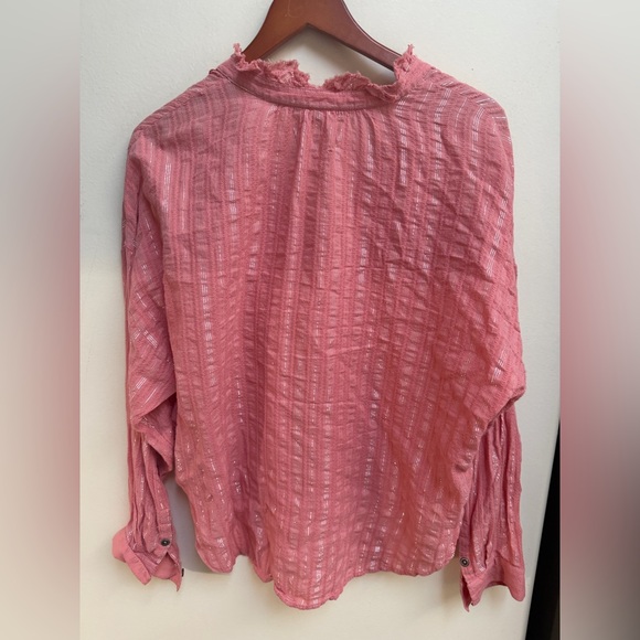 Pilco Anthropologie Pink Button-Up Women's Top - Picture 10 of 10